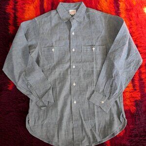 Deadstock 50's Vintage Penneys Big Mac Sanforized Chambray Work Shirt Medium 15